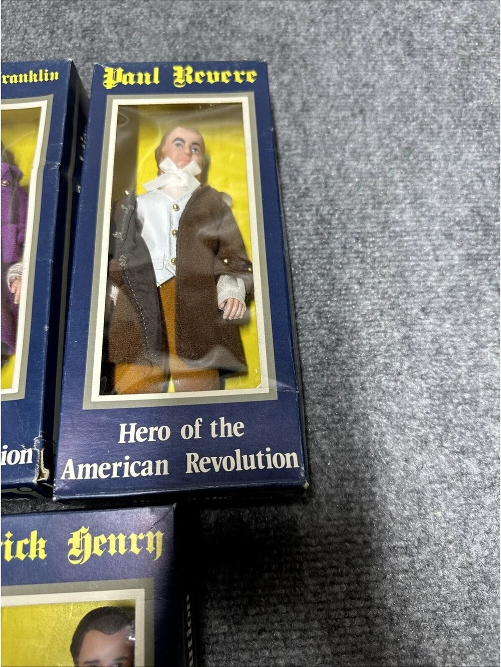 Vintage Hero of the American Revolution Doll Lot Of 5  New Damaged Box!